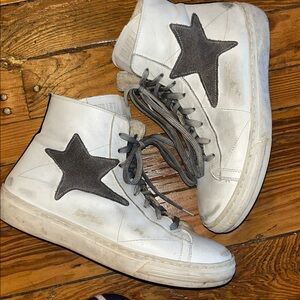 Piranha Sport Sz 39 SUPER DUPER STAR Women's distressed Sneakers
